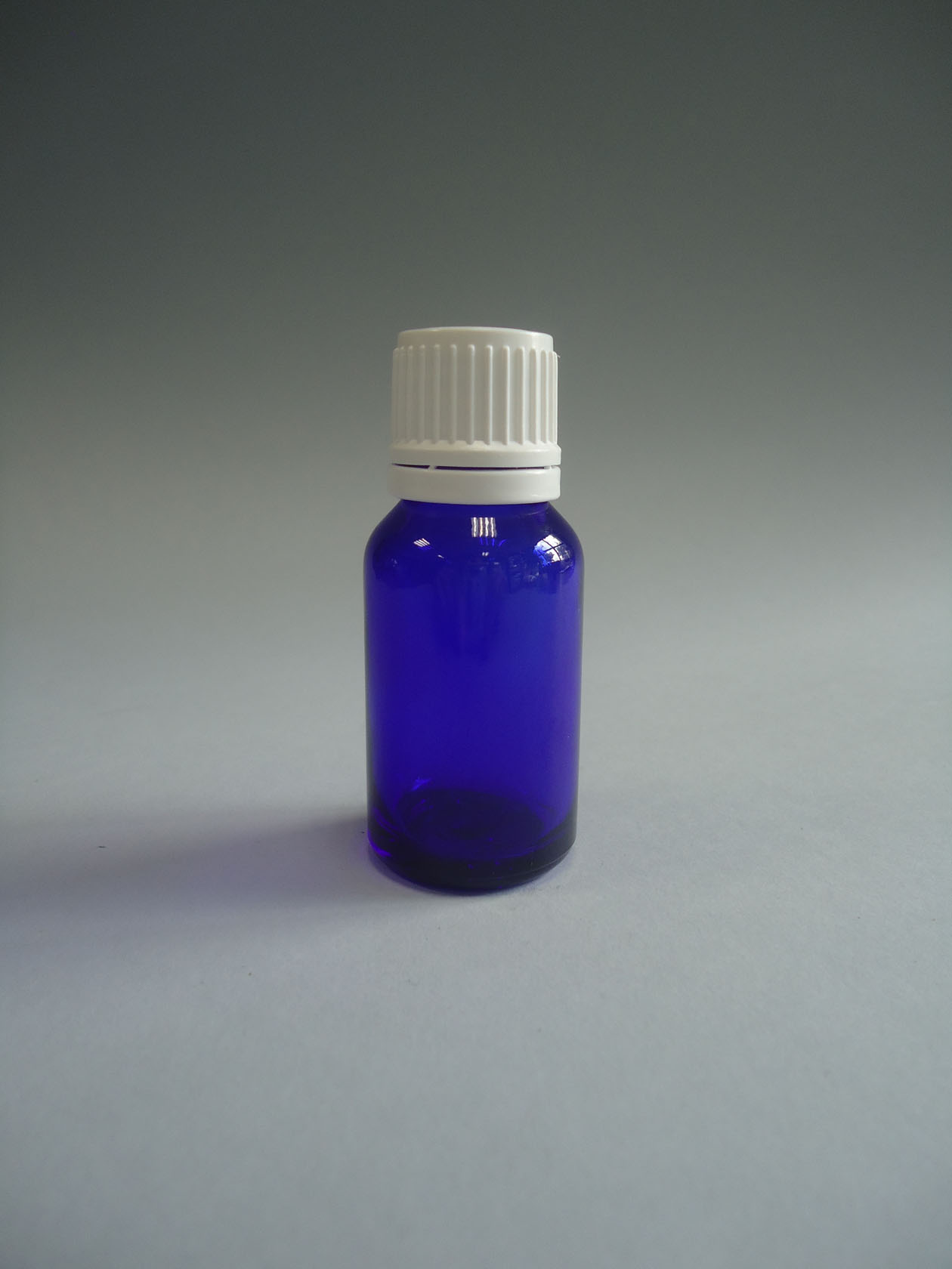 Frasco tapa precinto   15 ml. azul cobalto